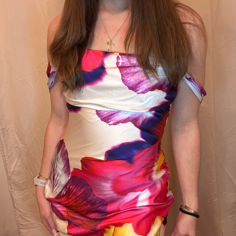 Floral Off-Shoulder Prom/Formal Dress